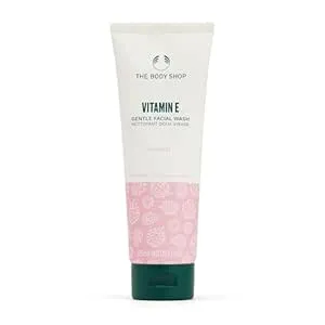 The Bo.dy Shop Vitamin E Gentle Facial Wash, 125 ML - For All Skin Types | Non- Drying Formula | Vegan