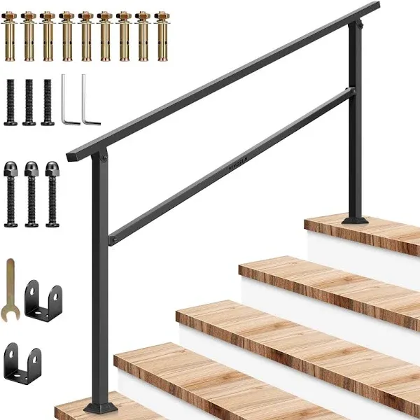 VIVOSUN Outdoor Mattle Iron Stair Handrail