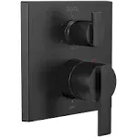 Delta Ara: Angular Modern Monitor 14 Series Valve Trim with 6-Setting Integrated Diverter, T24967 Matte Black