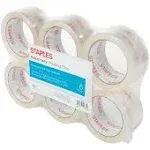 Staples Ultra Heavy Duty Shipping Packing Tape, 1.88" x 54.6 yds, Clear, 6/Rolls (52196)