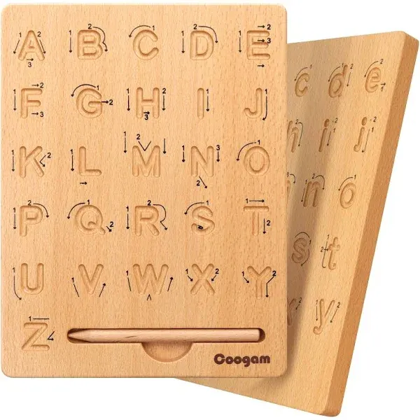 Coogam Wooden Letters and Practicing Board