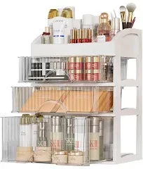 PTBSZCWY Makeup Organizer with 3 Drawers