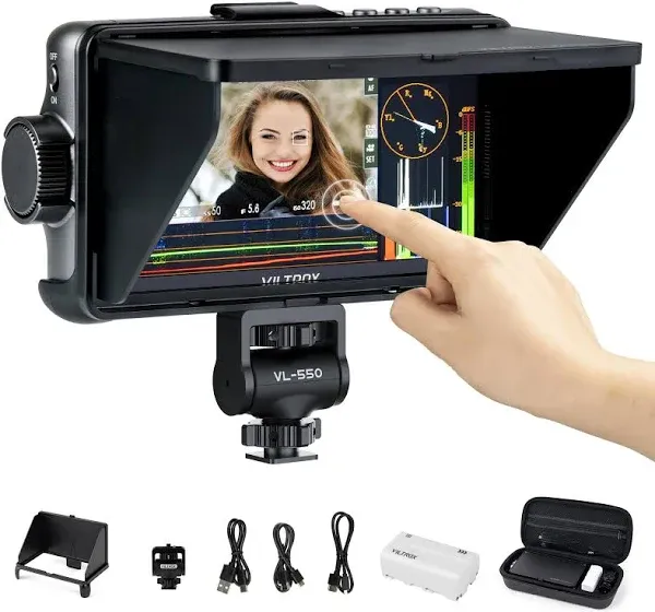 VILTROX DC-550 PRO 5.5&#034; 1200nit Camera DSLR Monitor Touch-Screen 4K HDMI 3D LUT