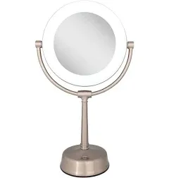 Zadro Surround Light Dimmable Sunlight Vanity Mirror, Nickel