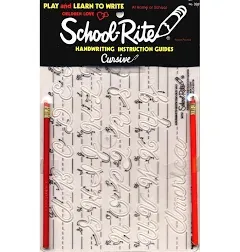 School Rite Template Cursive Uppercase Letters