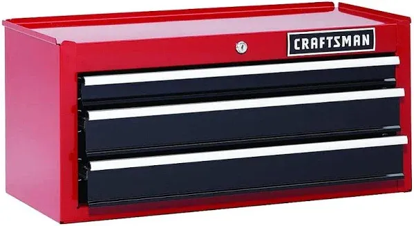 Craftsman 26&#034; in 3-Drawer Steel Heavy-Duty Middle Tool Chest Box Storage Cabinet