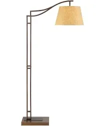 Franklin Iron Works Tahoe Rustic Industrial Downbridge Arc Floor Lamp