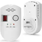 HSTMYFS Natural Gas Leak Detector, Plug-in Propane Natural Gas Detector For Home Kitchen RV, Combustible & Explosive Gas Alarm For LPG, LNG, Methane