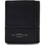 NWT Vintage Levis Strauss & Co Black Trifold Genuine Leather Wallet