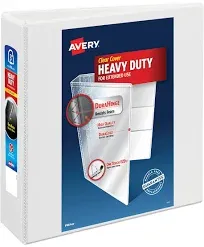 Heavy-duty View Binder With Durahinge And Locking One Touch Ezd Rings, 3 Rings, 3" Capacity, 11 X 8.5, White