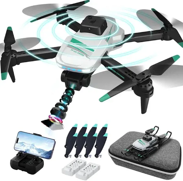 Drone with 4K FPV Dual Cameras,RC Aircraft Quadcopter with Headless,3D Flips,...