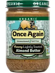 Once Again Organic Almond Butter Lightly Toasted Creamy