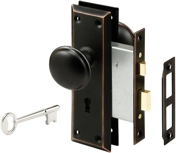 Prime-Line Security Oil Rubbed Bronze Mortise Lockset 1-3/4