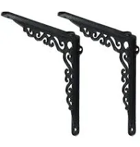 Sungmor Cast Iron Heavy Duty Shelf Brackets - Rustproof Sturdy 90° Right Angl...