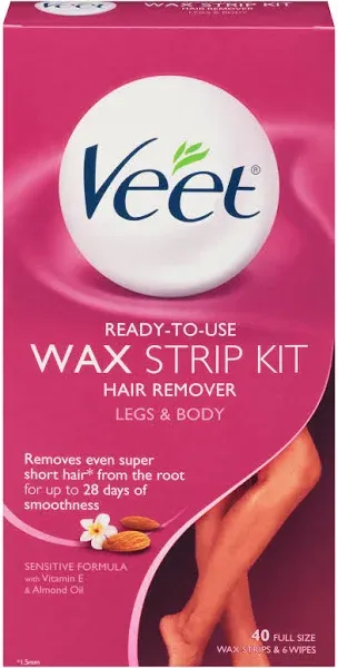 Veet Body Hair Kit Ready-To-Use Wax Strips