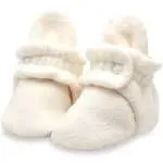 Zutano Cozie Fleece Gripper Baby Bootie - Cream