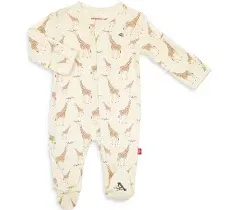 Magnetic Me Cream Jolie Giraffe Organic Cotton Footie Baby