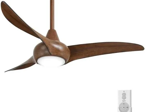 MINKA-AIRE F845-DK Light Wave 44" Ceiling Fan with LED Light in Distressed Koa with Remote and Additional Remote Control