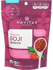 Navitas Organics Power Dried Berries - Goji - 4 oz, 4 Servings