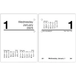 2025 At-a-glance Daily loose-leaf Desk Calendar Refill