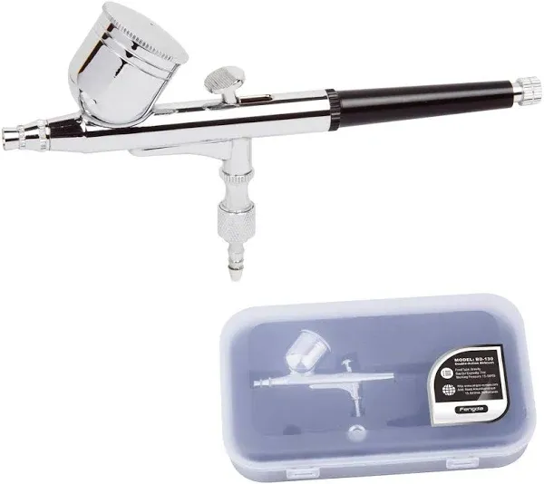 Timbertech Professional Double Action Airbrush BD-130 Mounted 0.3mm Nozzles And Needles For Cake Decorating, Painting, Tattoo, Models Art,Craft And So