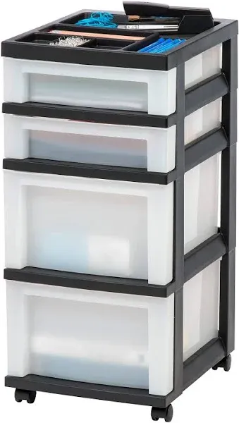 IRIS USA 4-Drawer Storage Cart