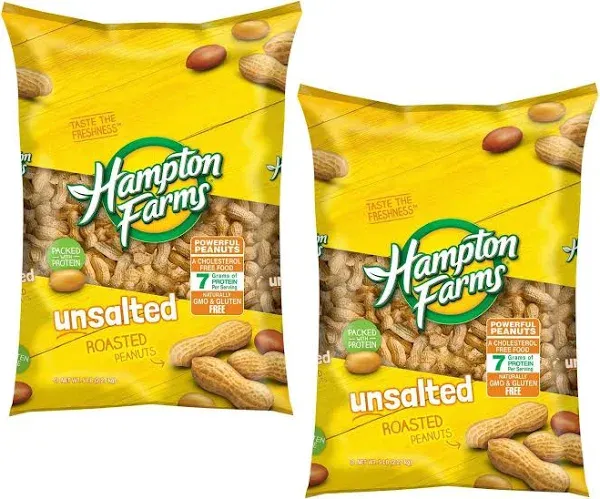 Hampton Farms Unsalted In-Shell Peanuts