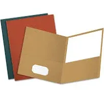 Oxford Earthwise Recycled 2-Pocket Folder, Assorted Colors, Set of 25