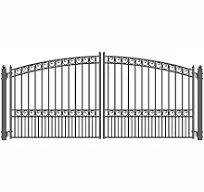 Aleko Steel Dual Swing Driveway Gate - PARIS Style - 18 x 6 Feet