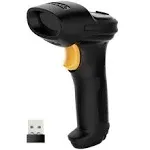 Inateck 2.4GHz Wireless Barcode Scanner 2600mAh Battery 35M Range, BCST-60 Black