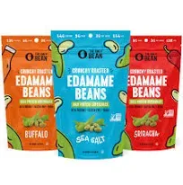 The Only Bean Crunchy Dry Roasted Edamame Beans (Variety Pack), Low Carb Keto