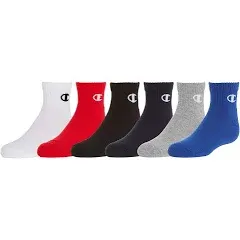 Boy's Champion Kids' Big 6-Pack Quarter Socks