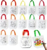 Sandflower Eco Reusable Coloring Carnival Animal Art Party Goodie Bags with Guestbook Bags