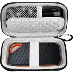 Hard Case Compatible with SanDisk 500GB/ 1TB/ 2TB Extreme PRO Portable External SSD. Carrying Travel Holder for USB Cables