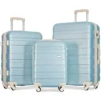 3 Piece Hardshell Luggage Set Spinner Suitcase TSA Lock 20&#034;/24&#034;/28&#034; Expandable