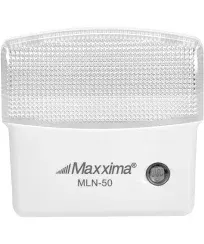 Maxxima LED Night Light with Dusk to Dawn Sensor - Featuring 25 Lumens, Plug in, Ideal for Bedrooms, Bathrooms, Basements, Hallways, and Senior Living, Cool Light - 2 Pack