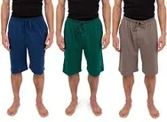 Andrew Scott Men's Soft & Light Cotton Drawstring Yoga Lounge & Sleep Jam Shorts