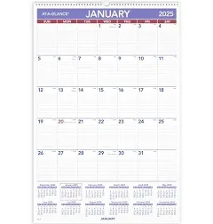 AT-A-GLANCE Monthly Wall Calendar 2025