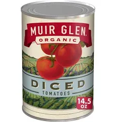 Muir Glen Organic Diced Canned Tomatoes, No Salt Added, 14.5 oz.