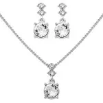 Nine West Crystal Necklace and Earring Set