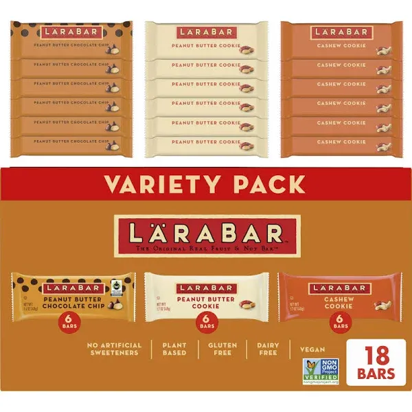 Larabar Variety Pack Gluten Free Vegan Fruit & Nut Bars 18 Count / 1.67 oz