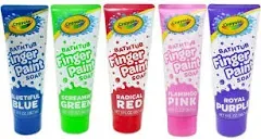 Crayola Bathtub Fingerpaint 5 Color Variety Pack, 3 Ounce Tubes Finger Paint 