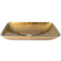 Vigo VG07506 Rectangular Glass Vessel Bathroom Sink