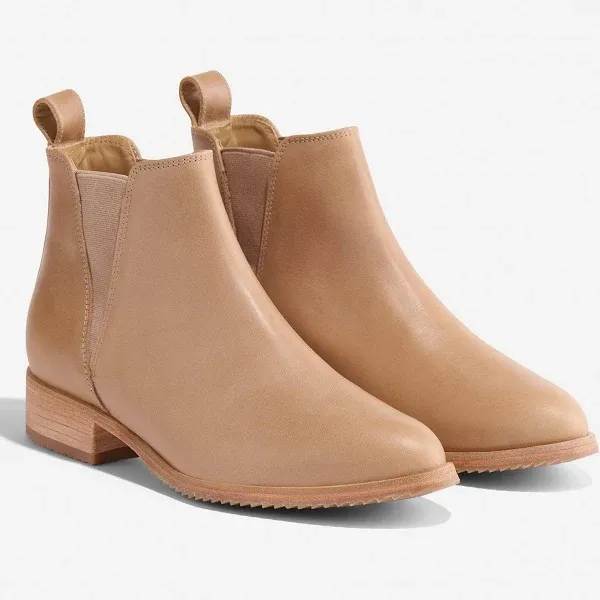 Nisolo Eva Everyday Chelsea Boot, size 7, Almond