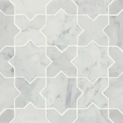 Bedrosians Monet Mosaic White Tile & Stone