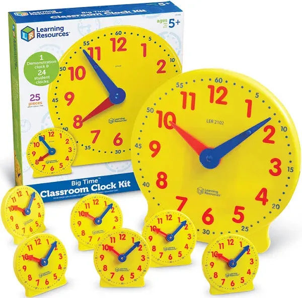 Learning Resources Big Time Classroom Clock Kit