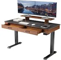 George, 55x23 Slate Standing Desk, Artificial Marble Desktop