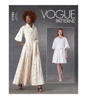 Vogue V1783 Misses Button Front Dresses Size 8 to 16 Uncut Sewing Pattern