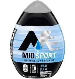 MiO Sport Berry Blast Liquid Water Enhancer, Caffeine Free, 1.62 fl oz Bottle, 2 Pack