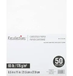 8.5" x 11" Cardstock Paper by Recollections™, 50 Sheets